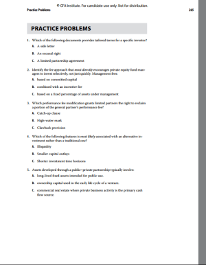 2024 CFA Level 1 EOC Questions of Curriculum