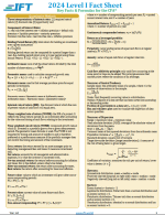 IFT CFA Level I Facts and Formula Sheet 2024