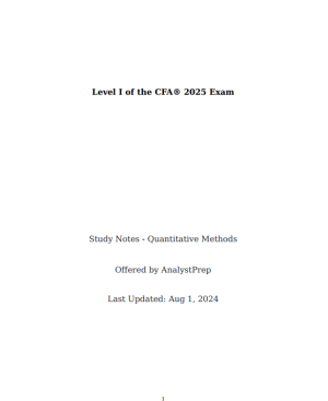 CFA Level 1 2025 AnalystPrep Study Notes + Formula Sheet