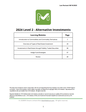 CFA Level 2 2024 Mark Meldrum Study Notes
