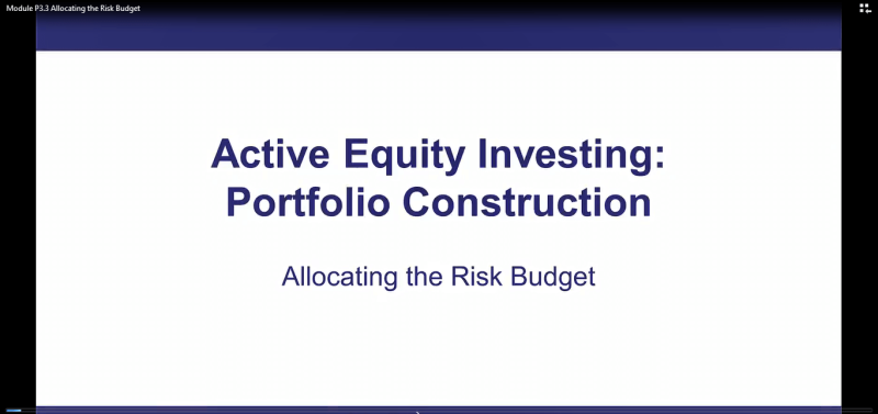 CFA Level 3 2025 Schweser Video Lectures + Workbook (Portfolio Management Pathway)