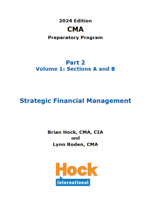 Hock CMA Part 2 Textbook 2024: Strategic Financial Management
