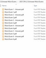 CFA 2025 Schweser Mock Exams Level 2