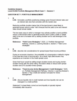 CFA Level 3 Official Mock Exams from 2020 to 2025 with Answers