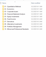 CFA 2025 IFT High Yield Študijske opombe 1. stopnje