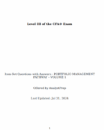 CFA 2025 AnalystPrep Essays Nivå 3 Alla vägar