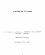 CFA 2025 AnalystPrep 試題庫 Level 3 All Pathways