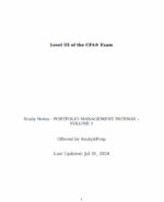 CFA 2025 AnalystPrep Notas de estudio con hoja de fórmulas Nivel 3 Todos los itinerarios