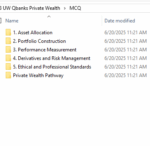 CFA 2025 UWorld Question Bank Level 3 Private Wealth Pathway (Caminho para o patrimônio privado)