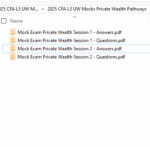 CFA 2025 UWorld Mock Exam Level 3 Private Wealth Pathway