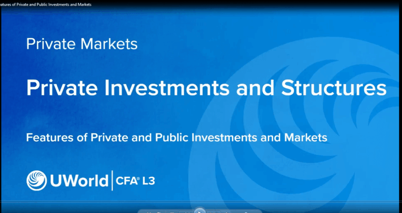 CFA 2025 UWorld Video Lectures Level 3 Private Markets Pathway CFA 2025 UWorld Video Lectures Level 3 Private Markets Pathway