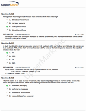 CAIA 2025 Level 2 UpperMark Question Bank, CRQ and Essay Questions