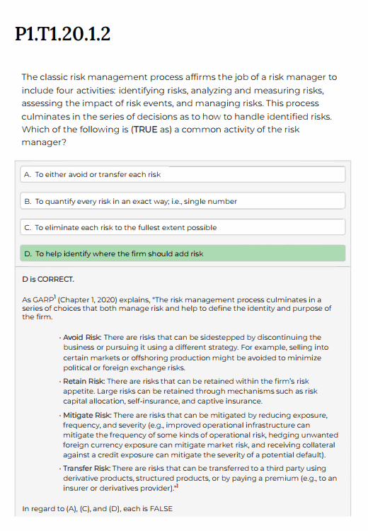 bt frm p1 2025 FRM 2025 Part 1 Bionic Turtle Practice Questions and Mock Exams