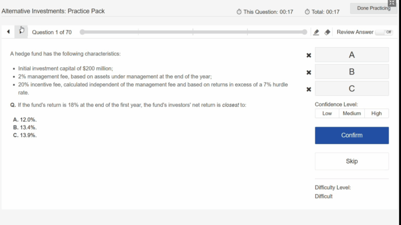 CFA 2025 第 1 級練習包問題與答案
