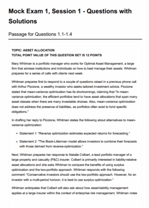 CFA 2026 Level 3 Salt Solutions Mock Exams (Private Wealth Pathway)